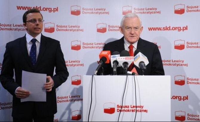 SLD przeciwne ACTA (fot. PAP/Andrzej Hrechorowicz )