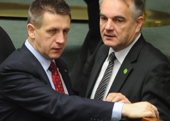 Jan Bury i Waldemar Pawlak (fot. FOCUS/NEWSPIX / newspix.pl)