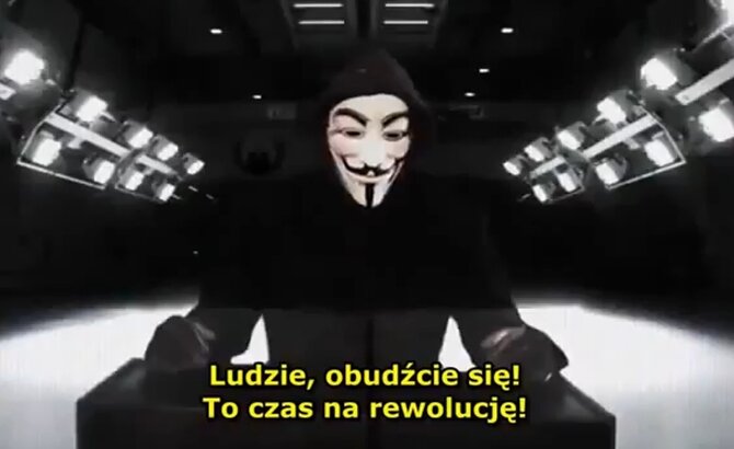 Fragment filmu udost�pnionego przez Anonymous (fot. YouTube)