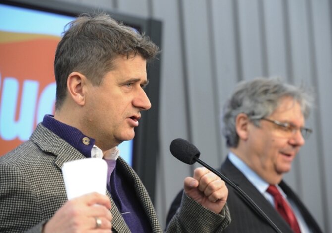Janusz Palikot (fot. PAP/Andrzej Hrechorowicz)