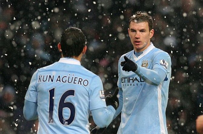 Gwiazdy Manchesteru City, fot. PAP/EPA/LINDSEY PARNABY