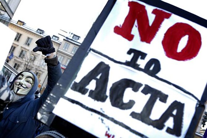 ACTA wywo�a�a wiele kontrowersji, fot. PAp/EPA/FREDRIK PERSSON