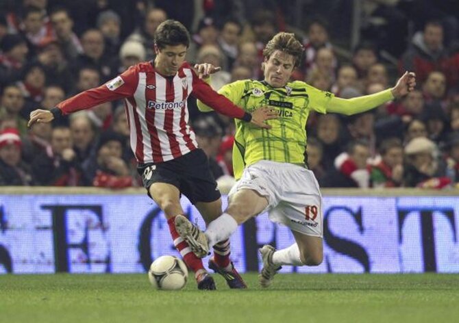 Pi�karze z Bilbao nie dali szans trzecioligowcom (fot. EPA/ALFREDO ALDAI/PAP)