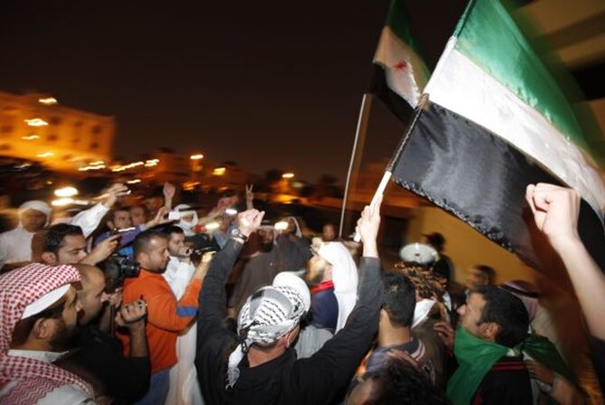 Protesty w Syrii trwaj� ju� niemal�e od roku (fot. EPA/STRINGER/PAP)