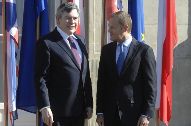 Gordon Brown i Donald Tusk (fot. Wprost)