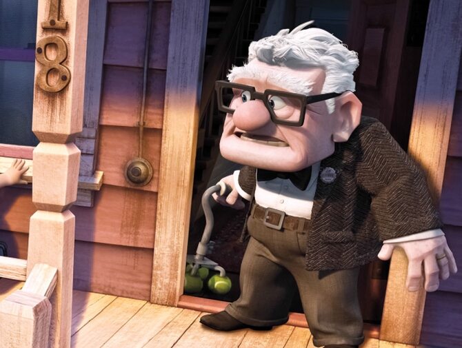 Seniorzy stajÄ siÄ dzisiaj gĹĂłwnymi bohaterami nawet kina animowanego, tak jak w gĹoĹnym „Odlocie” (fot. Pixar)