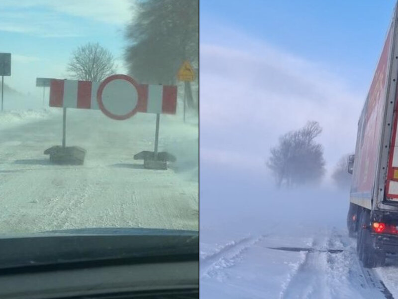 Sceny jak z filmu. Utknęli w autach przez zamieć śnieżną