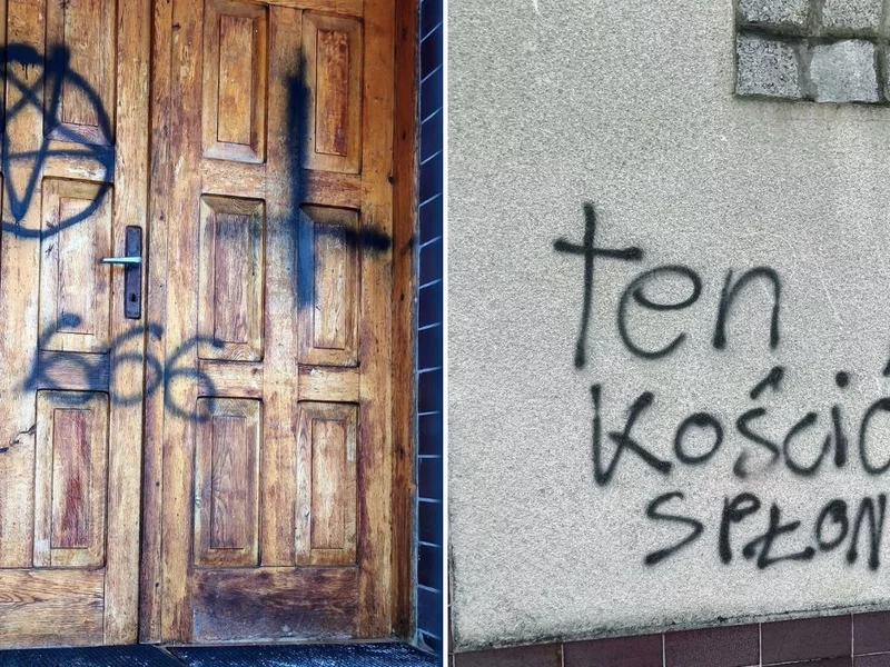 Profanacja w Poznaniu. Wymalowano znaki o charakterze satanistycznym i zamieszczono pogróżki