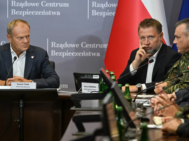 Odprawa po nocnych atakach blisko polskiej granicy. Tusk: Mam nadzieję, iż mi państwo wybaczycie