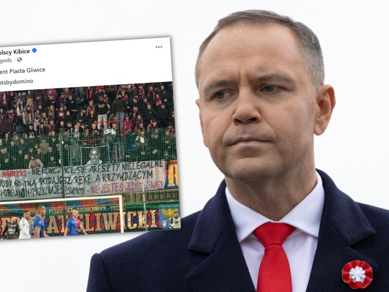 Kibice ostro do Karola Nawrockiego. „Nie jesteś jednym z nas!”