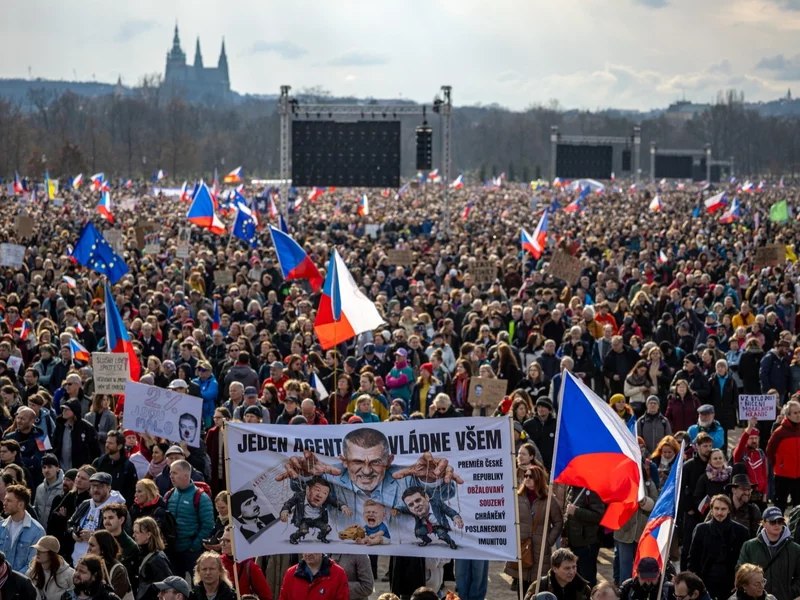Ćwierć miliona Czechów na ulicach Pragi. „Nie chcemy być Węgrami”