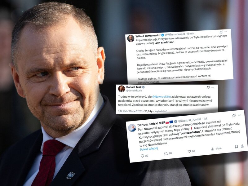 Fala komentarzy po decyzji Nawrockiego. „Zamiast po stronie chorych, stanął po stronie szarlatanów”