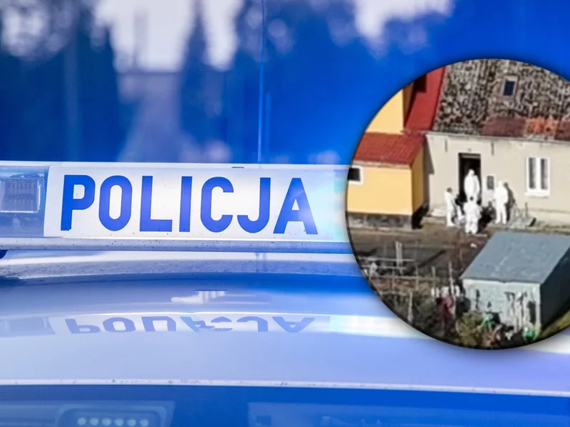 Zbrodnia w spokojnej wsi. Na miejscu śledczy w białych kombinezonach