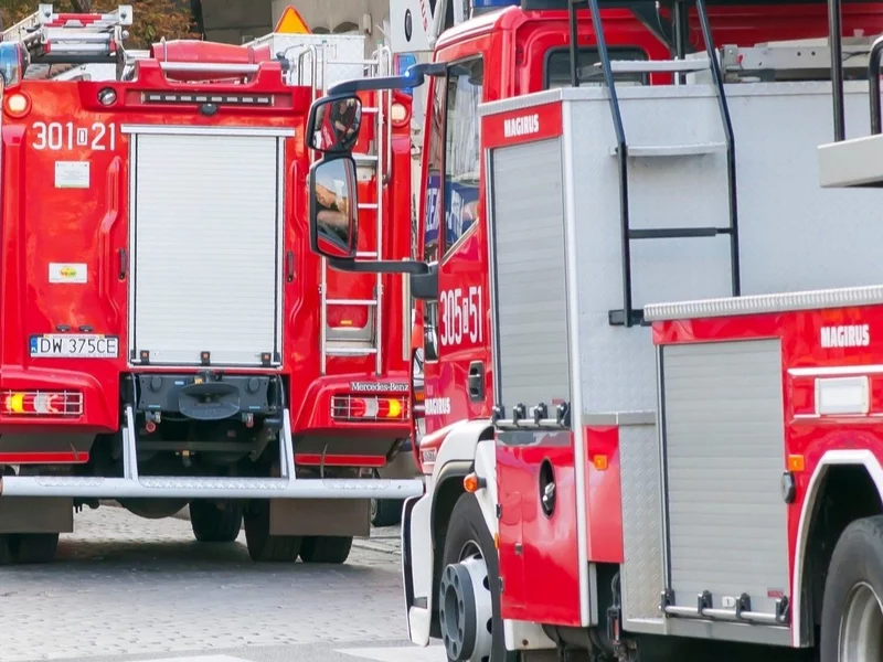 Pożar na A4. Słup ognia widać daleka