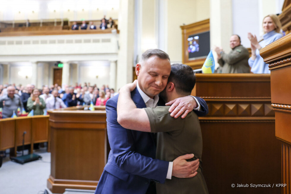 Andrzej Duda i Wołodymyr Zełenski