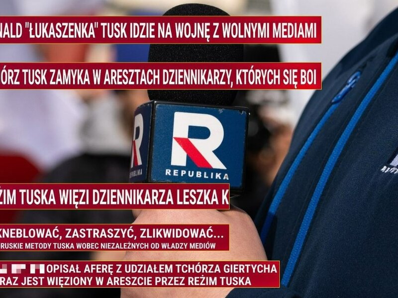 TV Republika uderza w Tuska. Takie „paski” zobaczyli widzowie
