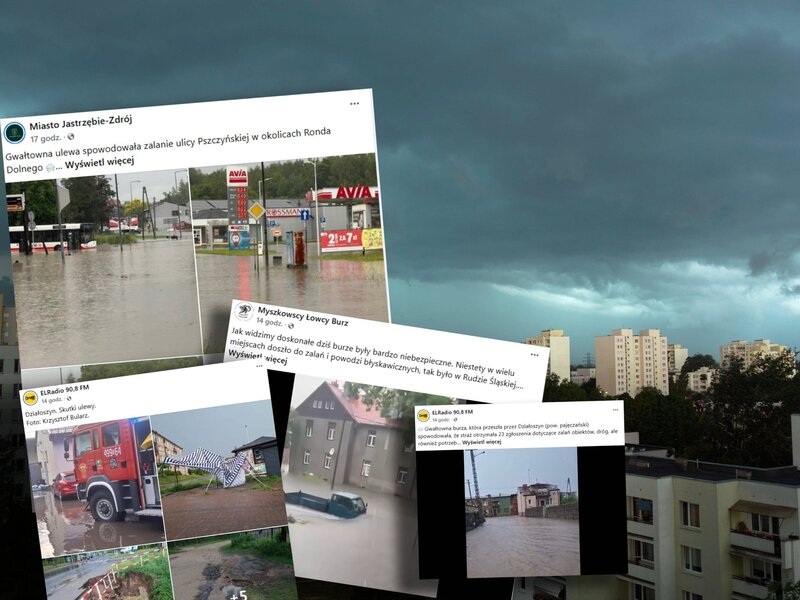 Nawałnice przeszły przez Polskę. Zalane ulice, ludzie uwięzieni w samochodach