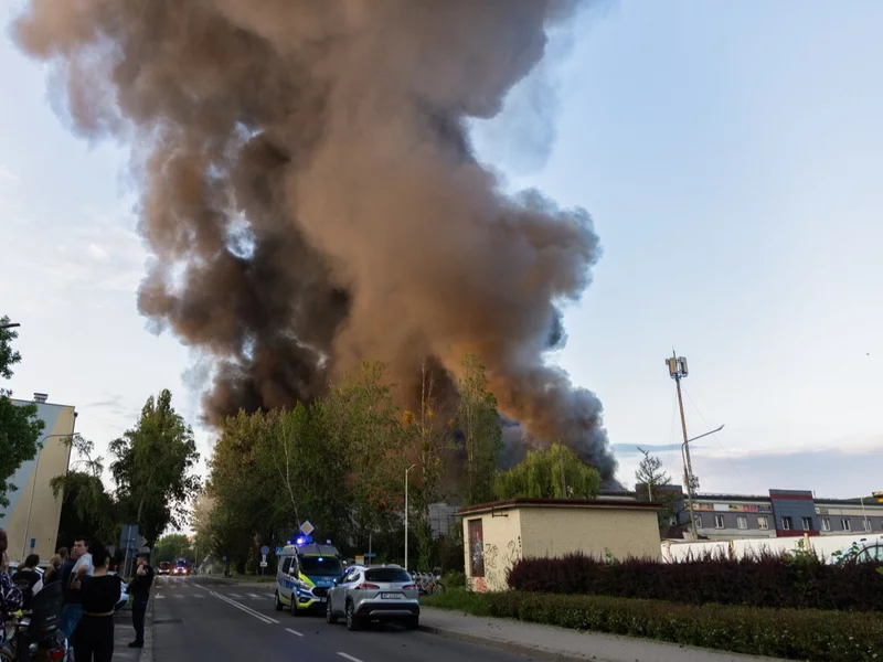 Gigantyczny pożar na Mazowszu. Strażacy walczą z żywiołem