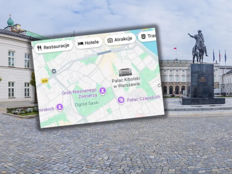 „Pałac Kibolski” i „Park Bandery” na mapach Google.  Jest reakcja firmy