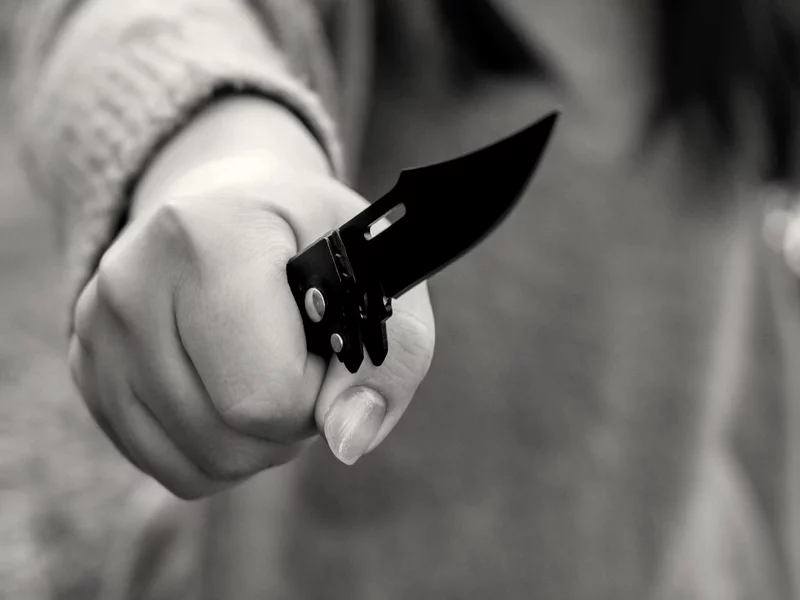 Wstrząsający incydent w pociągu. Młoda kobieta wyjęła nóż, wezwano policję