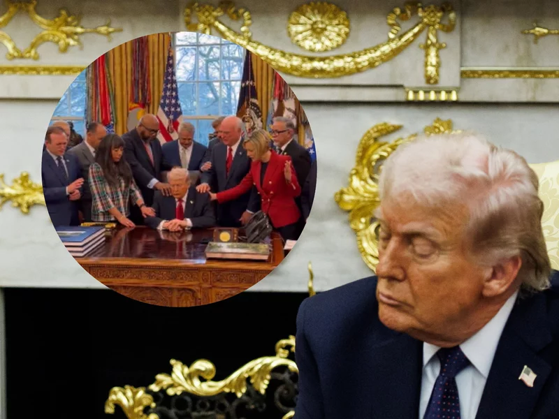 Stanęli nad Trumpem i zaczęli się modlić. Tłumaczymy, co działo się w Białym Domu